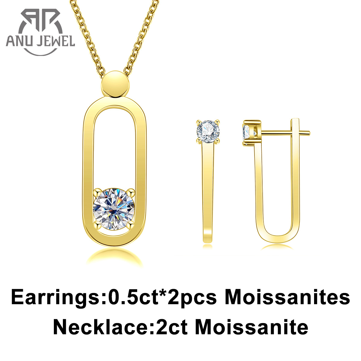 AnuJewel 2ct D Color Moissanit - Ansi Chain 评论和价格