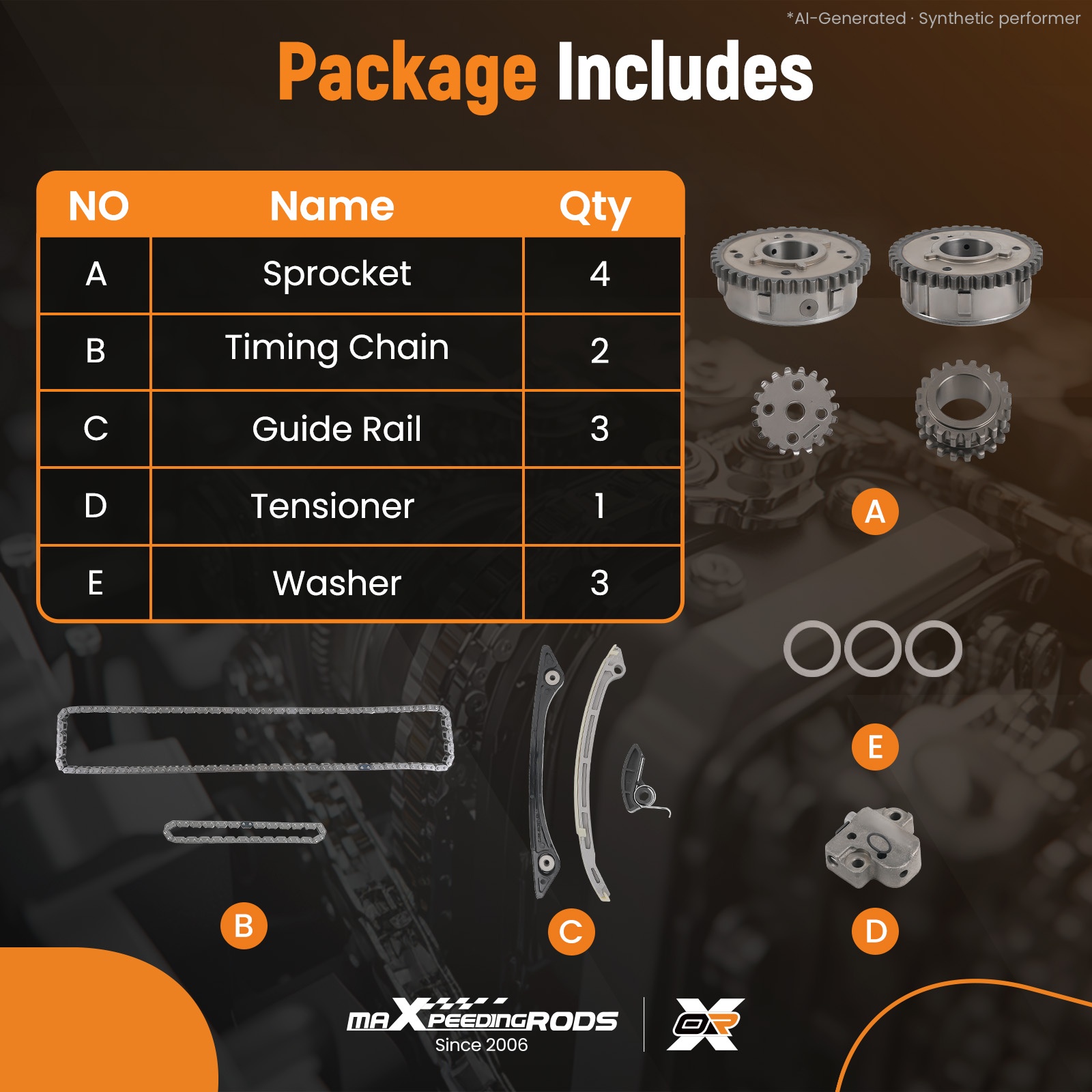 Timing Chain Set & VVT Sprocke - Chain Sprocket Set 评论和价格