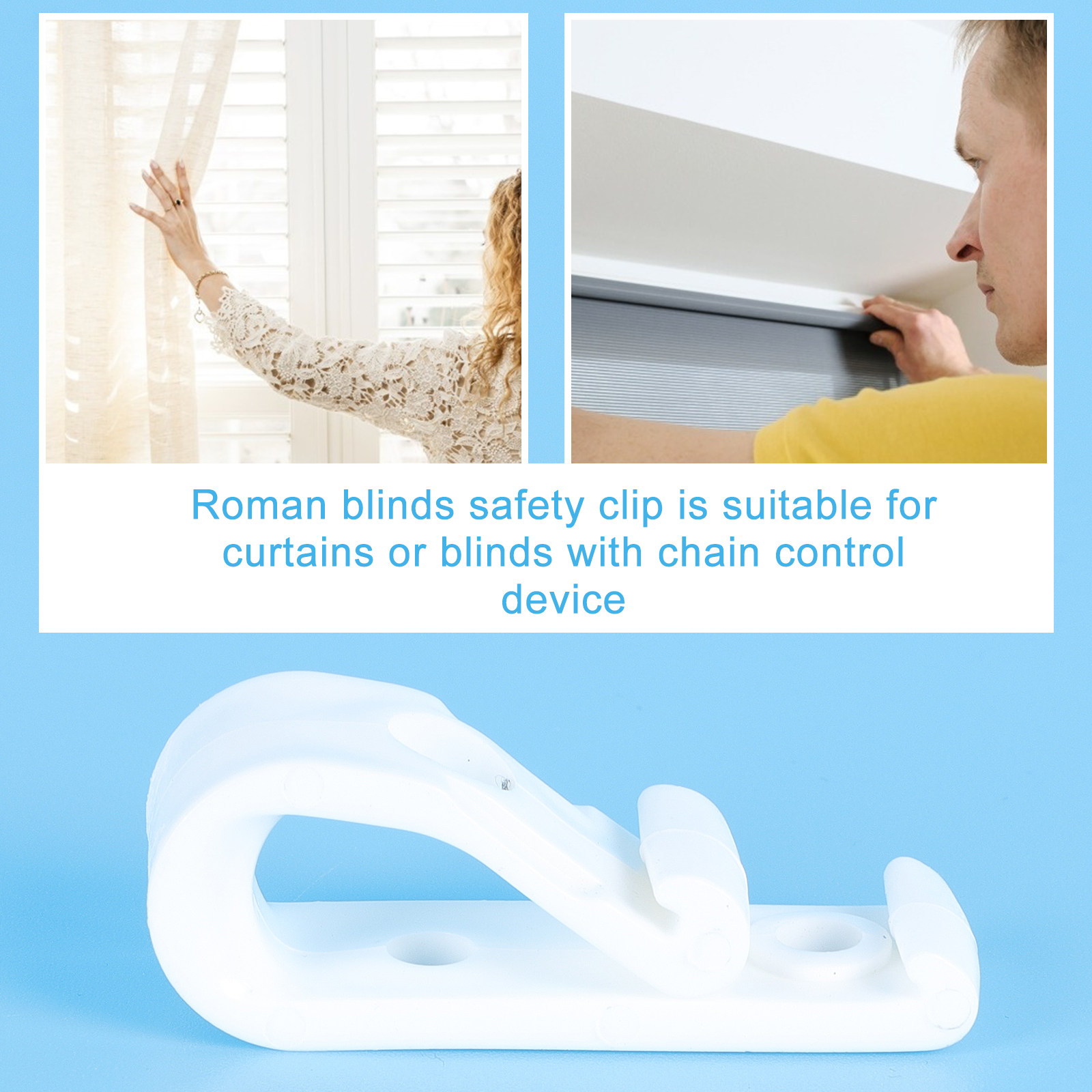 8Pcs Roman Blind Cord Safety C - Roller Chain 评论和价格